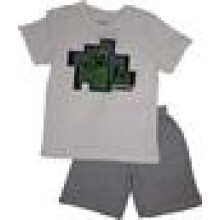 Minecraft White and Grey Children's Short Pyjamas Size 6