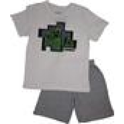 Minecraft Minecraft White and Grey Children's Short Pyjamas  Size 6
