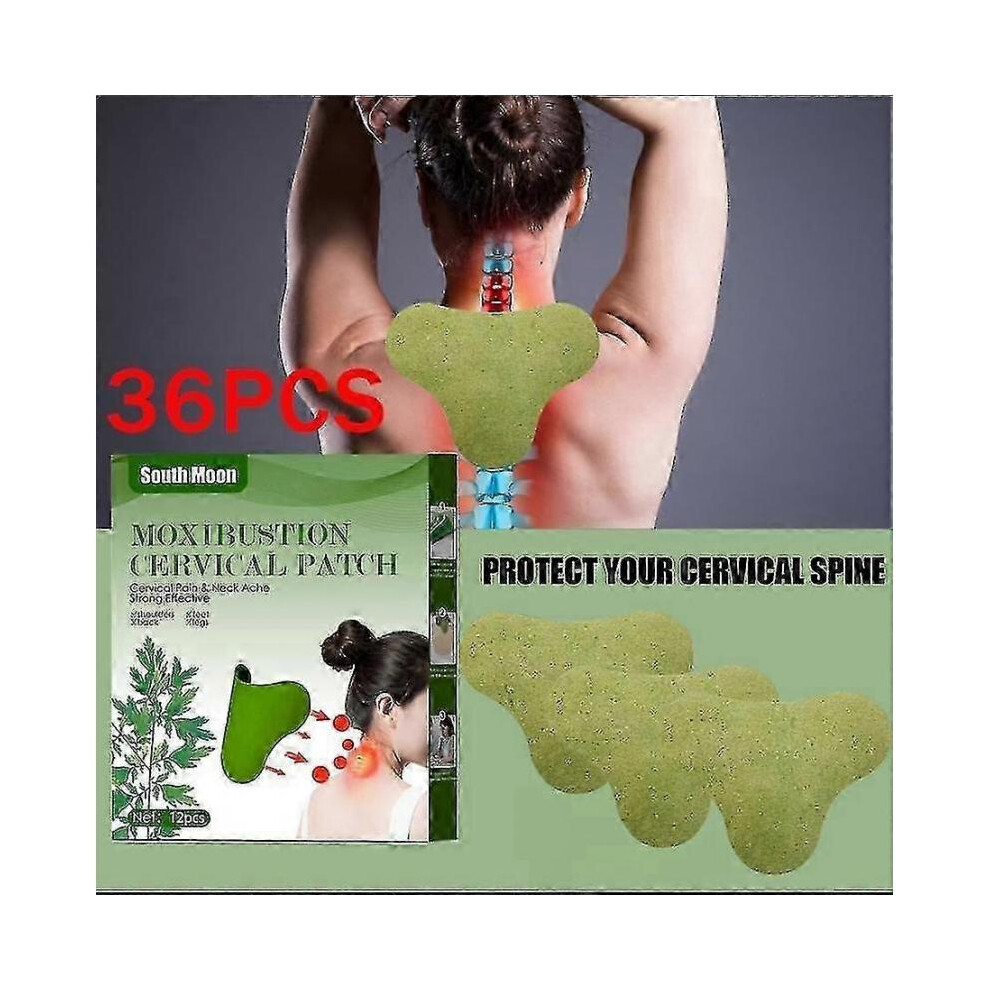 Mugwort Cervical Patch Neck Joint Pain Relief Back Fever Warm Moxibustion Body Care Patch Back & Lumbar Support C