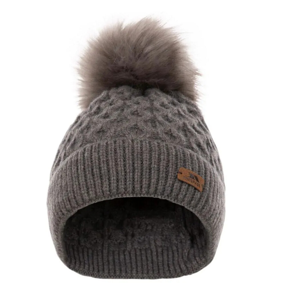 (One Size, Dark Grey) Trespass Womens/Ladies Freja Pom Pom Beanie