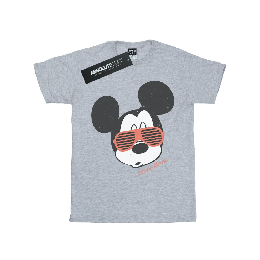 (L, Sports Grey) Disney Mens Mickey Mouse Sunglasses T-Shirt