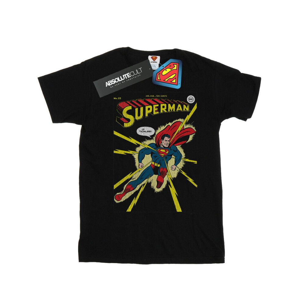 (M, Black) DC Comics Mens Superman No. 32 Cover T-Shirt