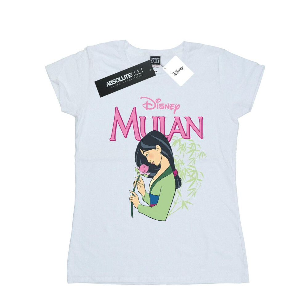 (XL, White) Disney Womens/Ladies Mulan Pink Magnolia Cotton T-Shirt