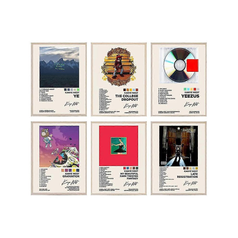 Ye Kenye West Poster Folklore Album Reputation Poster Music Album Poster for Room Aesthetic Canvas Wall Art Bedroom Decorations Gift