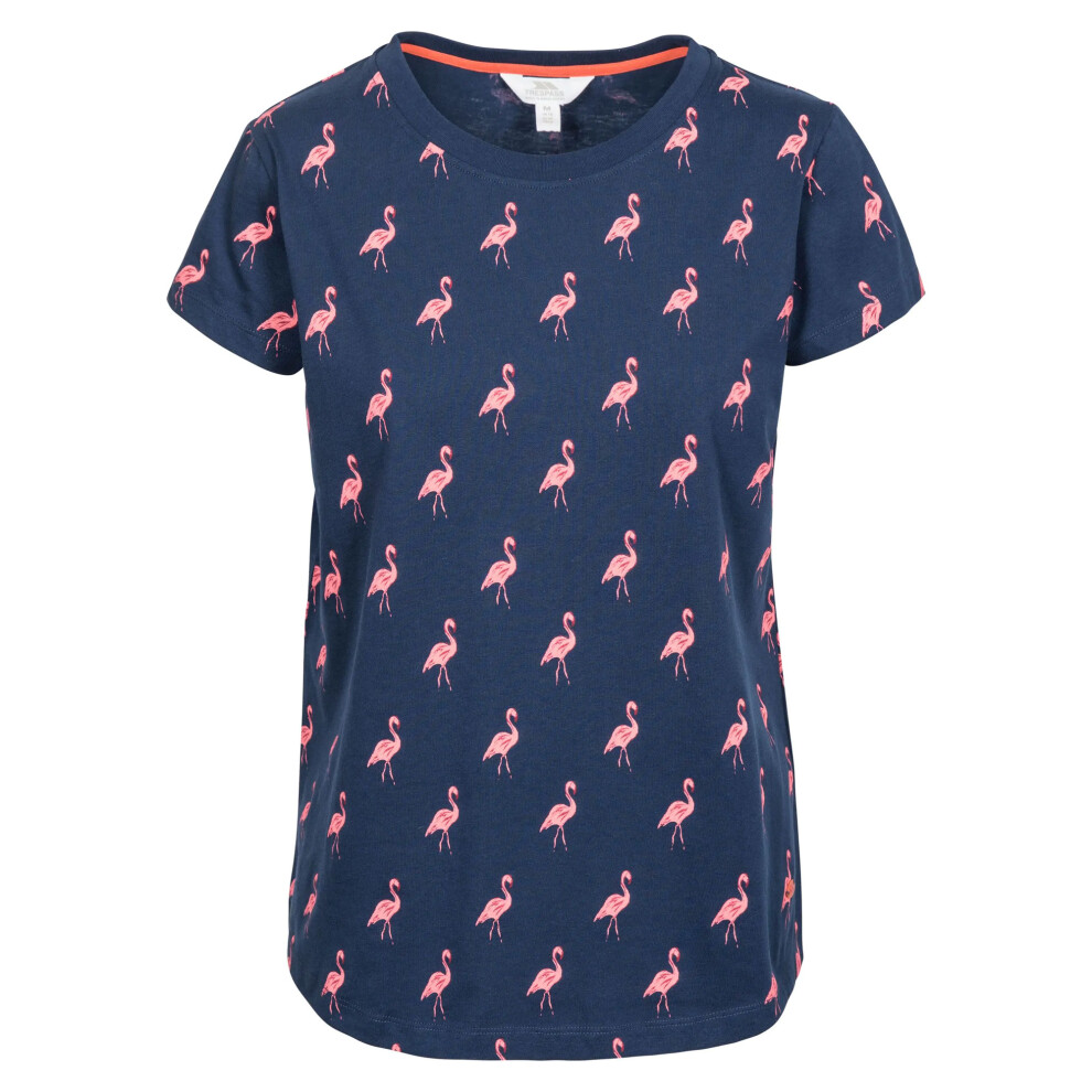 Trespass (Xs, Navy Flamingo) Womens Carolyn Short Sleeved Patterned T Shirt