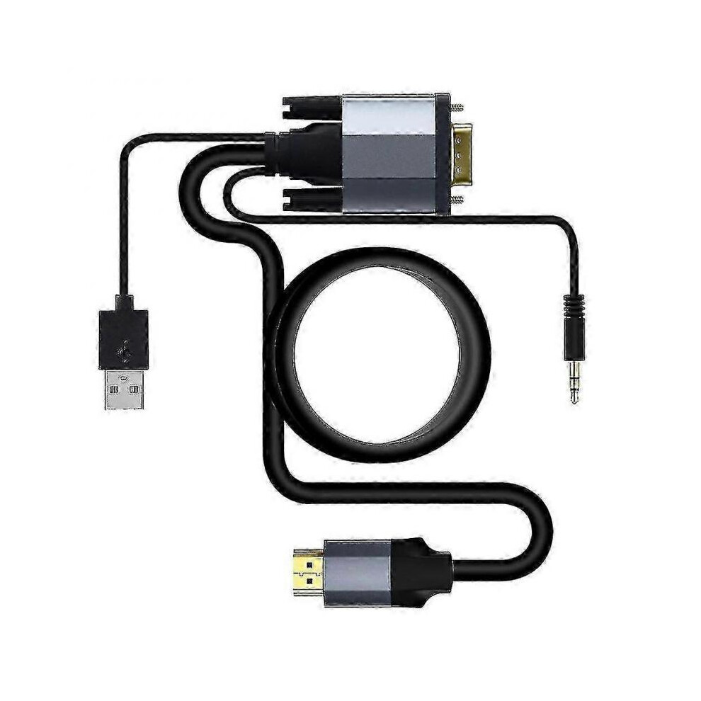 Vga To Hdmi-compatible Adapter Cable Conversion Cable, 2 Meter