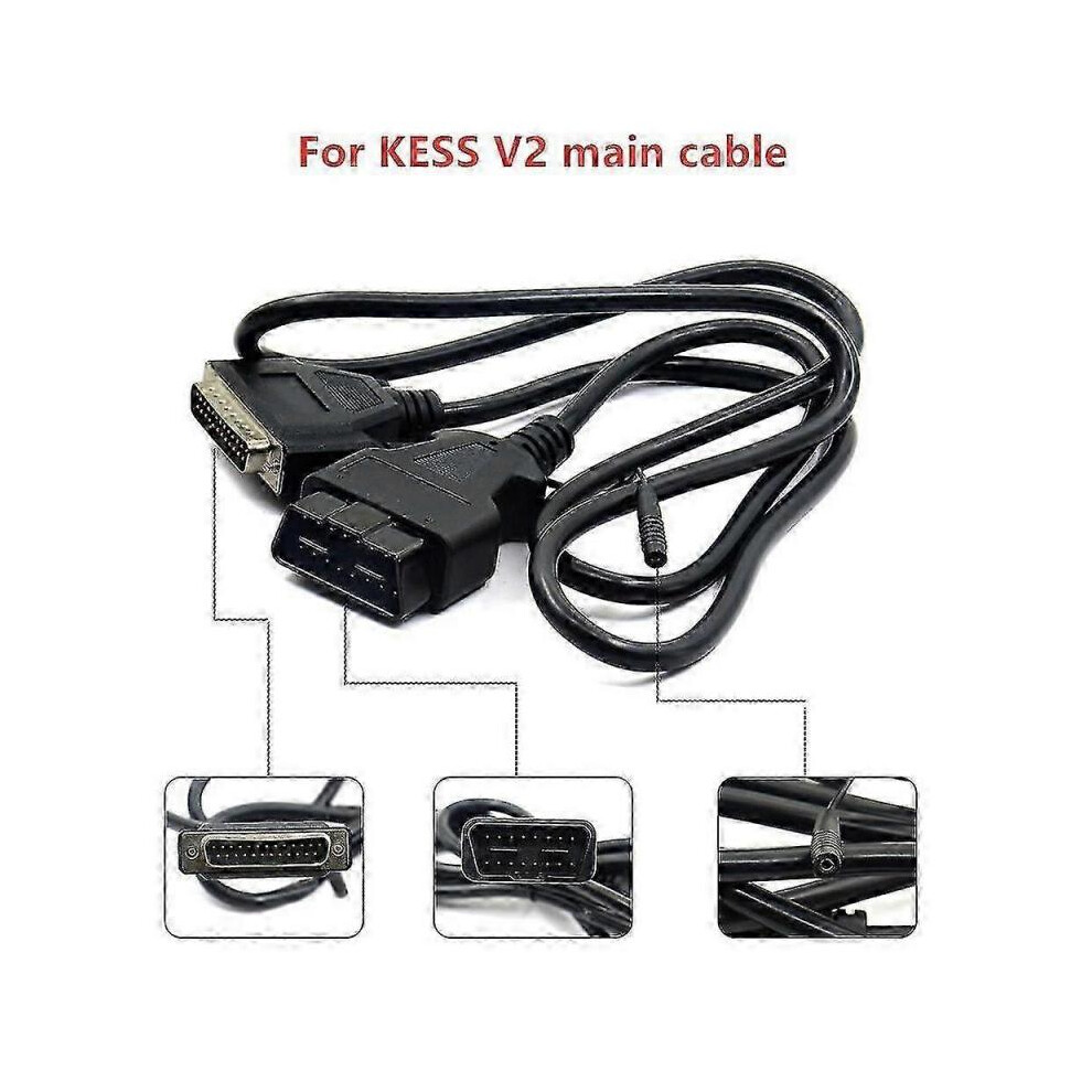 Kess V2 Connector Main Test 16 Pin To 25 Pin Cable Obd2 Diagnostic Tool Obd-ii Adapter Cords Tuning Kits Db25 Pin Converter Extension Cables