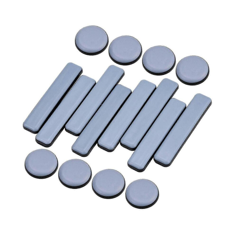 16 Pcs Furniture Glides PTFE Sliders Self-Adhesive Furniture Glides Set Round Square for Furniture Easy