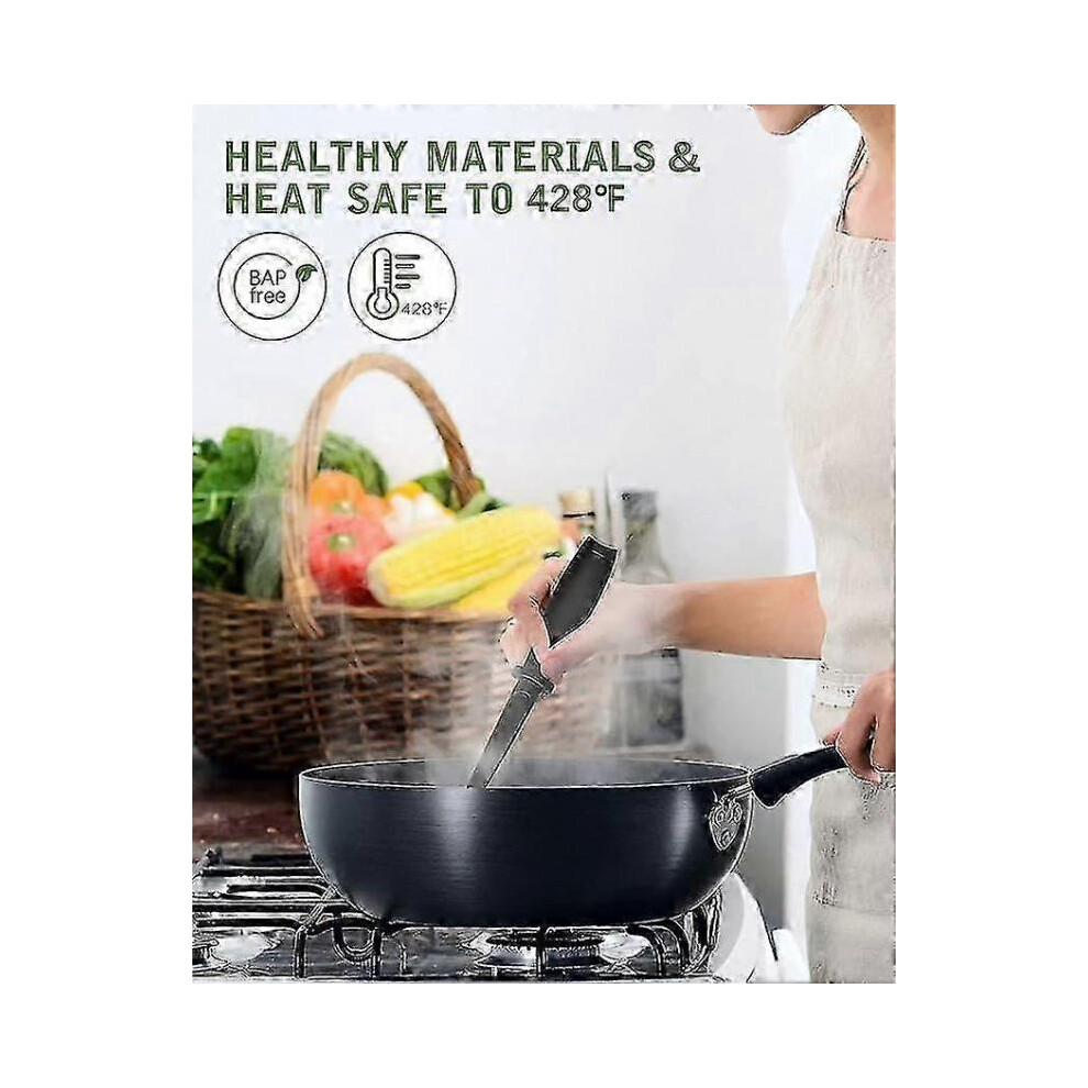Heat Resistant Meat Masher, Ground Beef Smasher, Nylon Hamburger Chopper Utensil, Ground Meat Chopper, Non Stick, Potato Masher Tool Black 28*6.5cm
