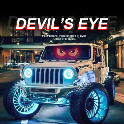 (Y6 rood wit) 2 stuks Auto LED Decoratief Licht Devil Eye USB Rode Strobe Plug-in Devil's Eye sfeer 1