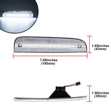 (Heldere Witte Hoek) Gerookte Witte DRL Parking/Dynamische Richtingaanwijzer Kit Voor 1997-2001 Jeep