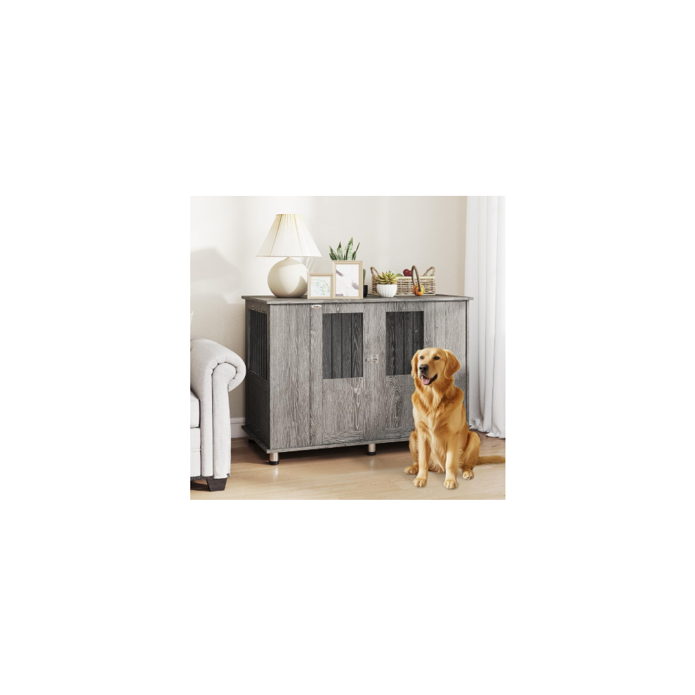 PawHut Dog Crate Furniture End Table, Pet Kennel for Extra Large Dogs