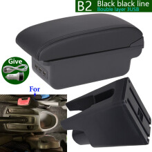 (B2 zwarte lijn 3USB) (B2 zwarte lijn 3USB) voor Citroen C1 Armsteun Doos Voor Peugeot 107 Toyota Aygo