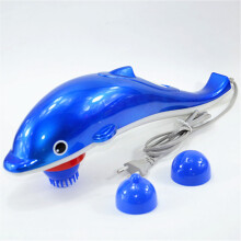 (EU-Stecker blau) Elektrisches Delphin-Massagegerät, europäisches Messgerät, rot-blaues Rückenmassagegerät,