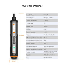 (WX240) 4V Mini-Elektroschrauber-Set WX242 WX241 WX240 Smart Akkuschrauber USB
