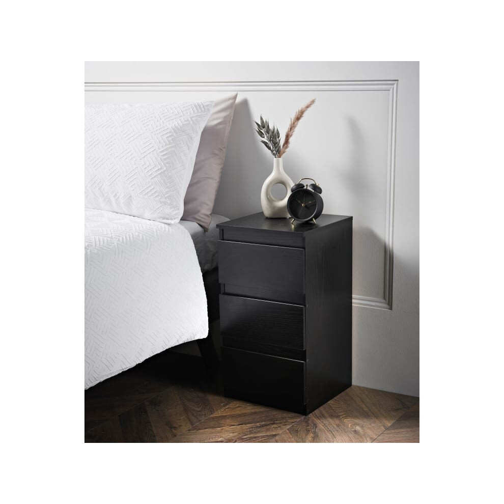 Sienna 3 Drawer Bedside Table Make your bedroom magnificent and modern