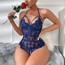 (Navy Blue)Regular Sexy Other Perspective One Piece Women