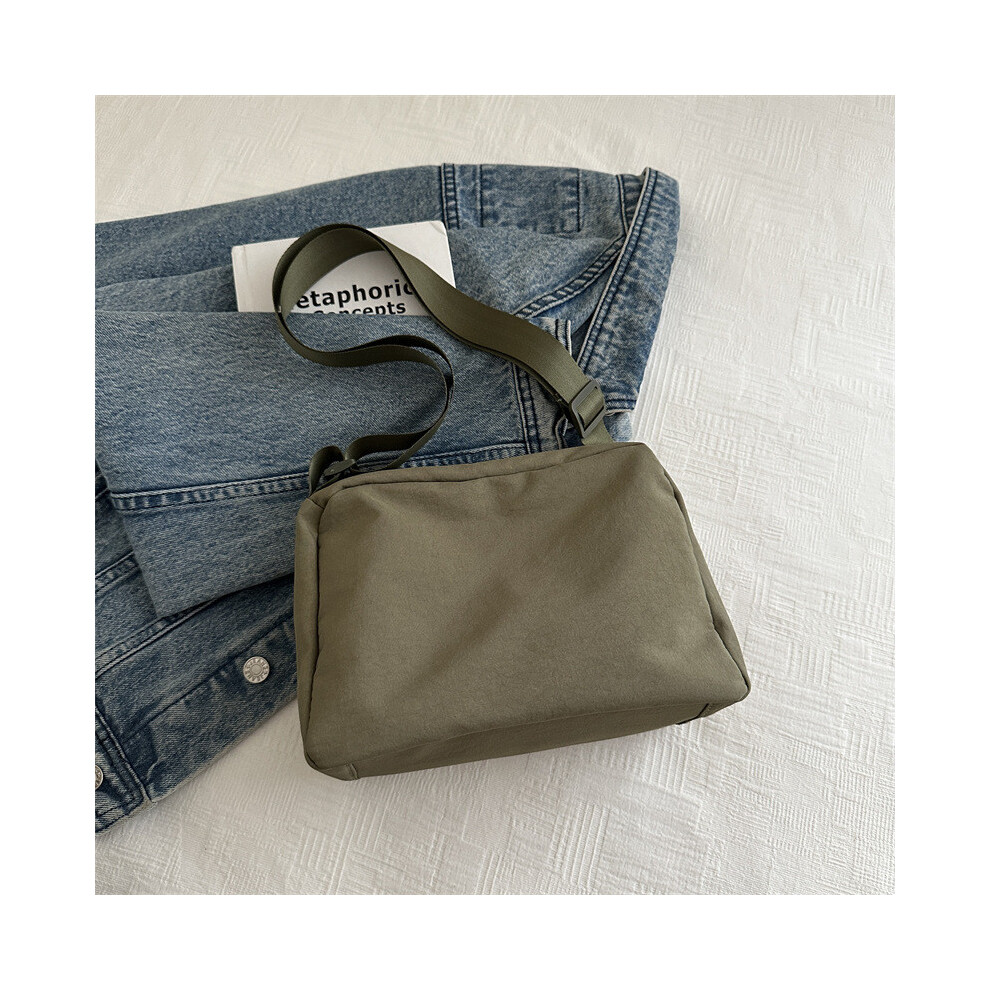 (Green)Sac d'oreiller chic banlieue pour femme en tissu Oxford doux avec plusieurs options couleur