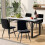 Marble Effect Dining Table with Iron Metal Legs 2