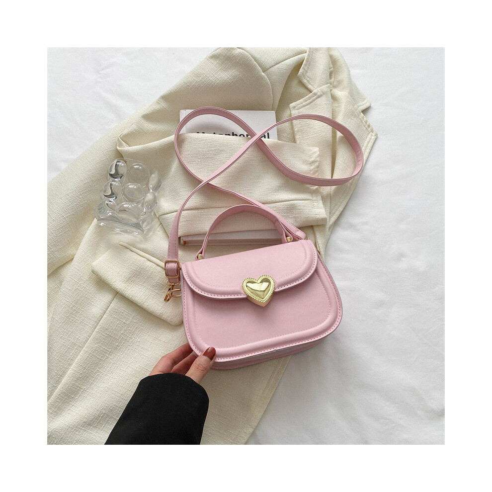 (Pink)Petit sac carré classique pour femme sac à main à la mode style coréen tendance sac à main bandoulière en noir beige vert rose orange et