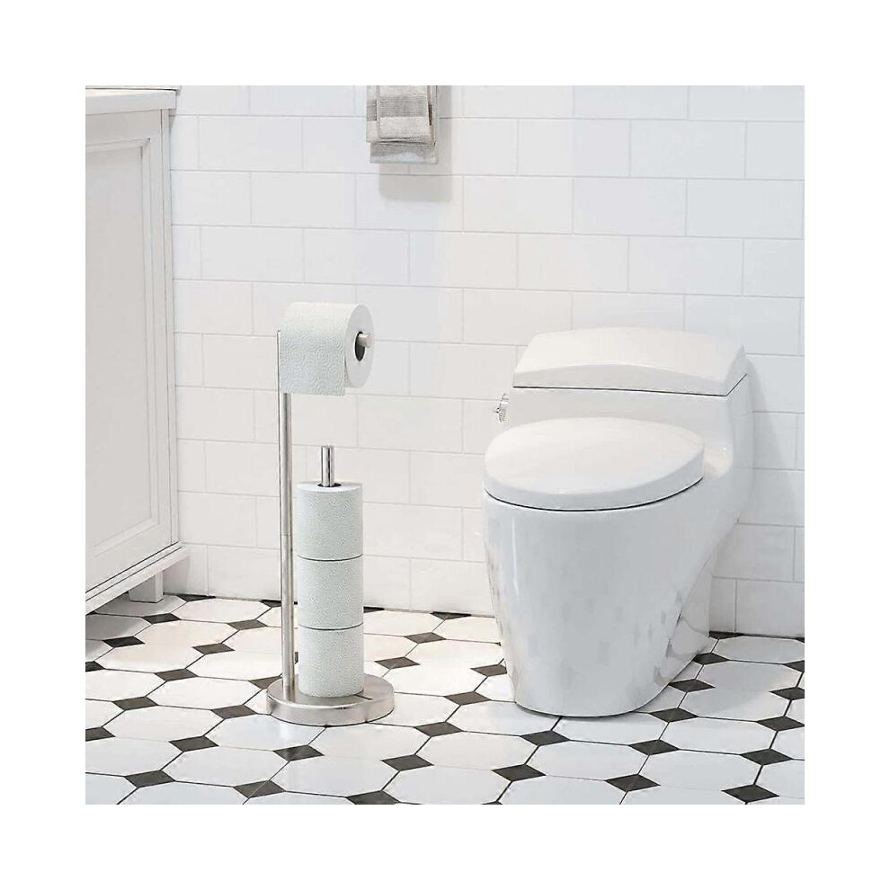 Vertical Paper Roll Holder with Paper Towel Storage Organiser Stainless Steel Toilet Vertical Hand Towel Holder