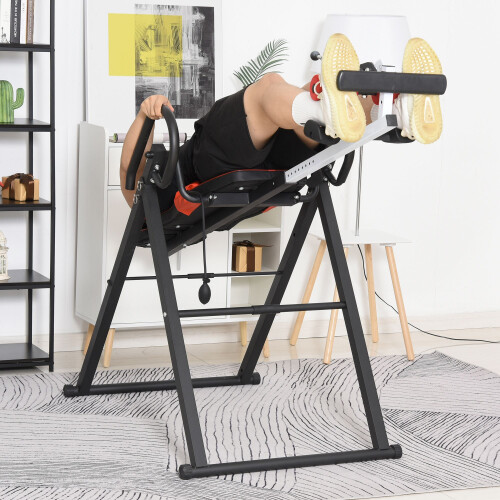 Homcom HOMCOM Adjustable Gravity Inversion Table with Safety Belt, Red