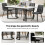 Rectangular Marble Effect Dining Table with Metal Frame 3