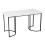 Rectangular Marble Effect Dining Table with Metal Frame 1