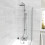 NES Home Nes Home Square Chrome 2 Ways Exposed Shower Mixer Riser Rail & Handset 1