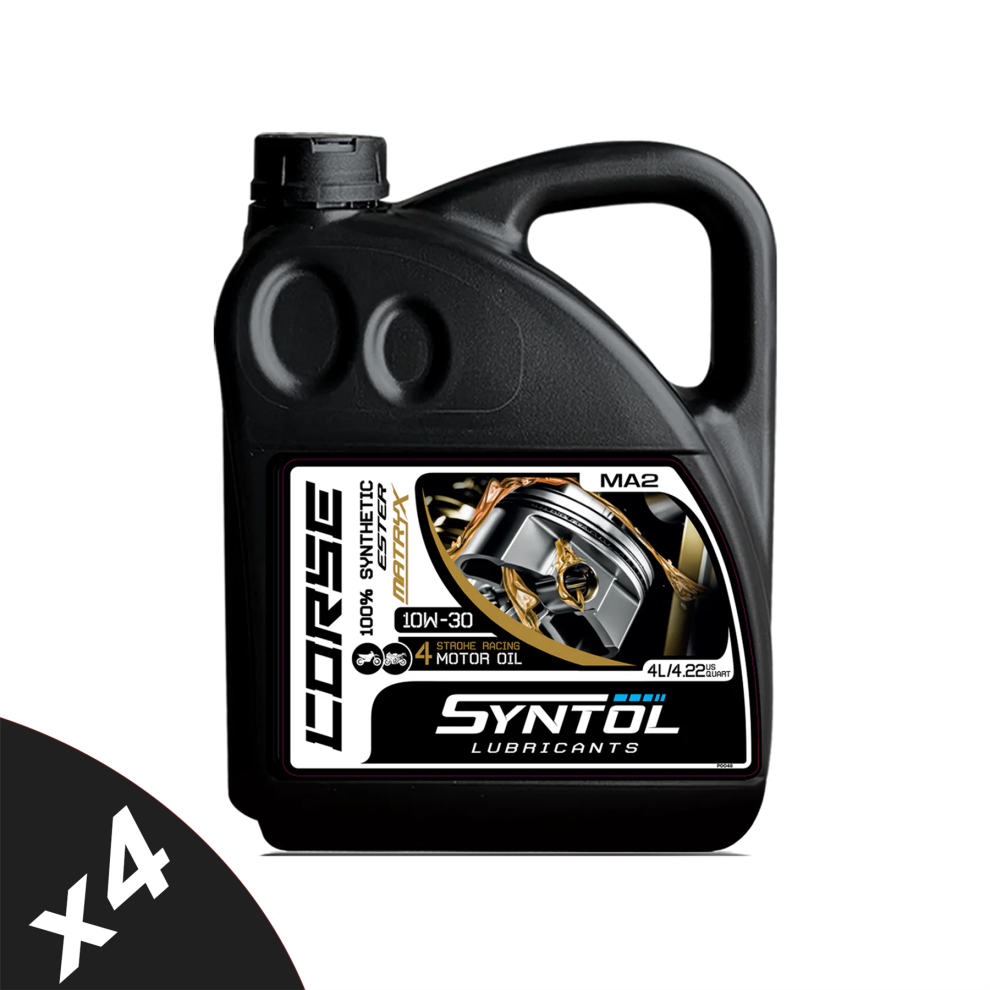Syntol Corse 4T 10W-30 Motorcycle Fully Synthetic Engine Oil Jaso Ma2/Ma 4X4l