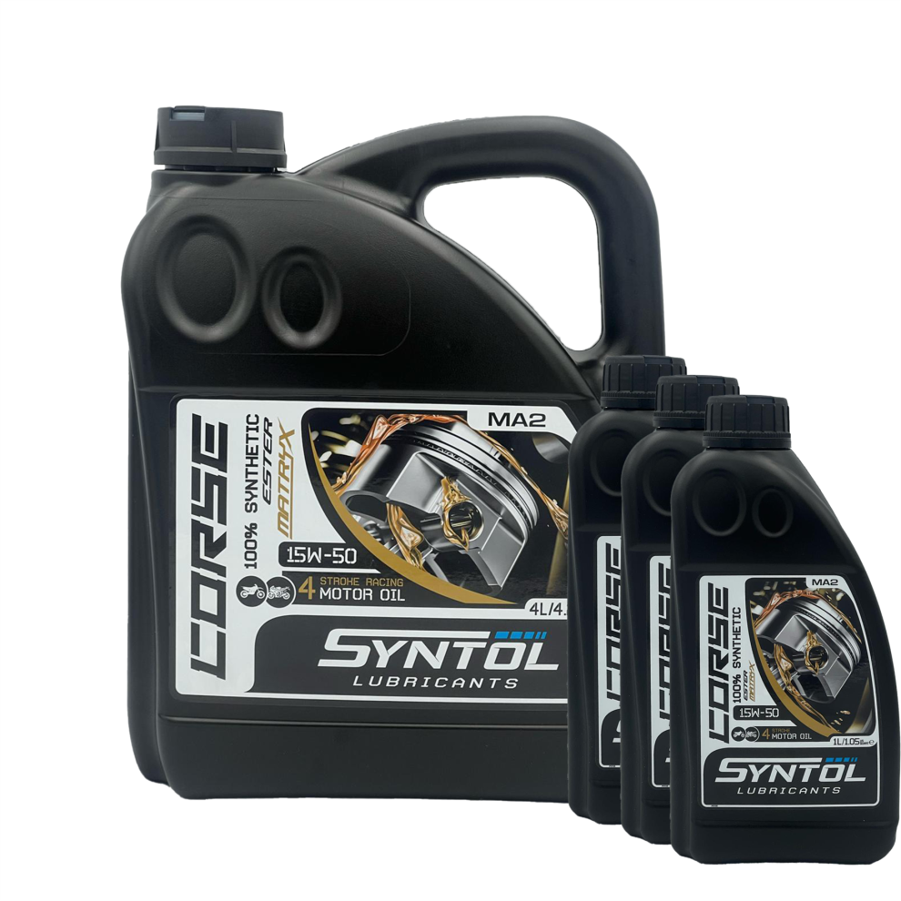 Syntol Motorcycle Motorbike Corse 4T 15W-50 Fully Synthetic Oil 7L