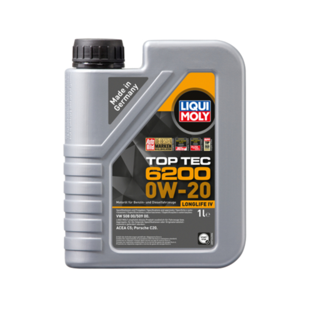 Liqui Moly TOP TEC 6200 0W-20 Fully Synthetic Engine Oil ACEA C5 Vw 508/509 1L