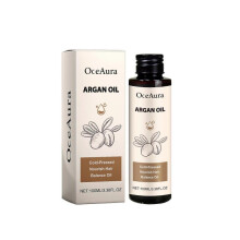 OceAura argan oil, repair dry and frizzy hair, moisturize skin, multi-effect hair care oil