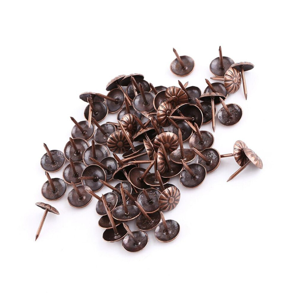 100pc Vintage Upholster Nails Bronze Metal Tag Furniture Sofa Shoe Door Decorative Tack Stud