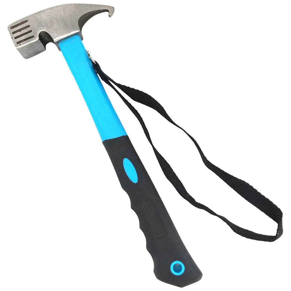 Eidoct Camping Hammer Tent Peg Puller, Outdoor Multifunction High Carbon Steel Hook Angle Design Tent Pegs Stake Nail Puller Remover Hammer With Tent 718519942321