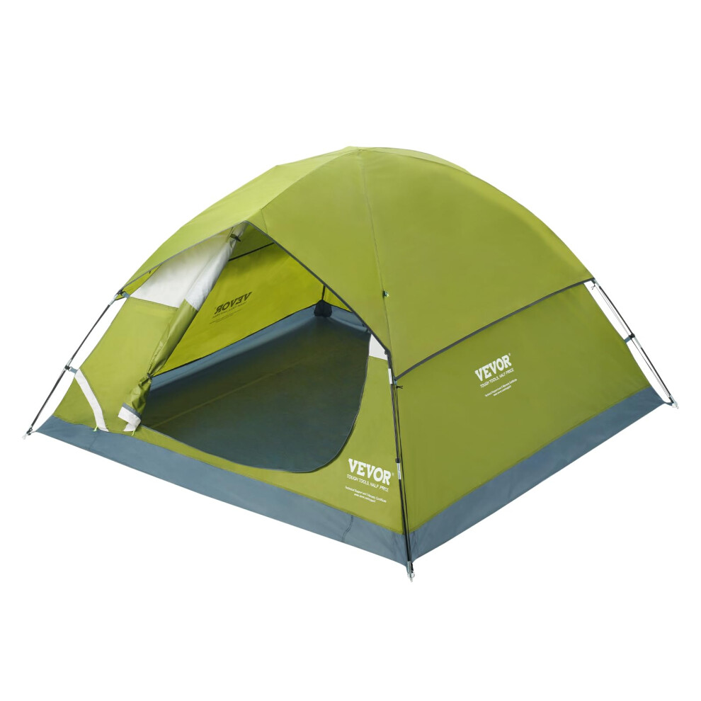 VEVOR Camping Tent, 7 x 7 x 4 ft Fit for 3 Person, Waterproof Lightweight Backpacking Tent, Easy Setup, with Door and Window, for Outdoor Family