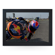 Portable Lap Desk Tray (Moto GP) Handmade Wooden Frame, Beanbag Cushioned Bottom | Computers, Laptops, Meals, Food | L0063 Black