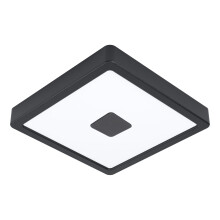 Eglo LED Outdoor Ceiling Light Iphias 2, Outside lamp for Wall and Ceiling, Porch Lighting, Exterior lamp Made of Metal in Black and Plastic in White,