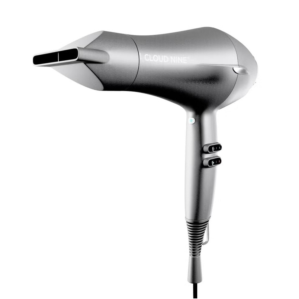 CLOUD NINE The Airshot Hair Dryer Starlight Grey Edition | Fast Compact 2000w All Hair Types | Variable Temperature Control Low Mid High | | Anti