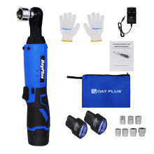 3/8 inch Drive Electric Ratchet Wrench Set, 40Nm Max Torque 2300 RPM 12V Cordless Impact Wrench w/ 2 x 1.5 Ah Batteries, 7 Sockets, Portable Power