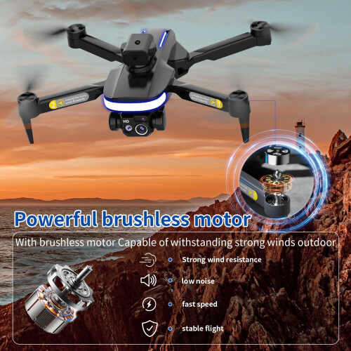 OBEST Mini Drone with 4K Camera, RC Foldable WiFi Drone, 2 Batteries, 360? Obstacle Avoidance, Automatic Return, Headless Mode, RC Quadcopter, 1