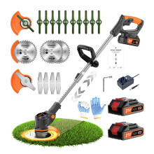 21V Cordless Strimmer Erzneaoch Grass Trimmer with 11,000 RPM and 750W Motor Garden Strimmer Cordless with 2 Batteries 4.0Ah is the Perfect Partner