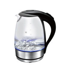 1.7L Durable Glass and Stainless Steel Electric Kettle with LED Indicator Light