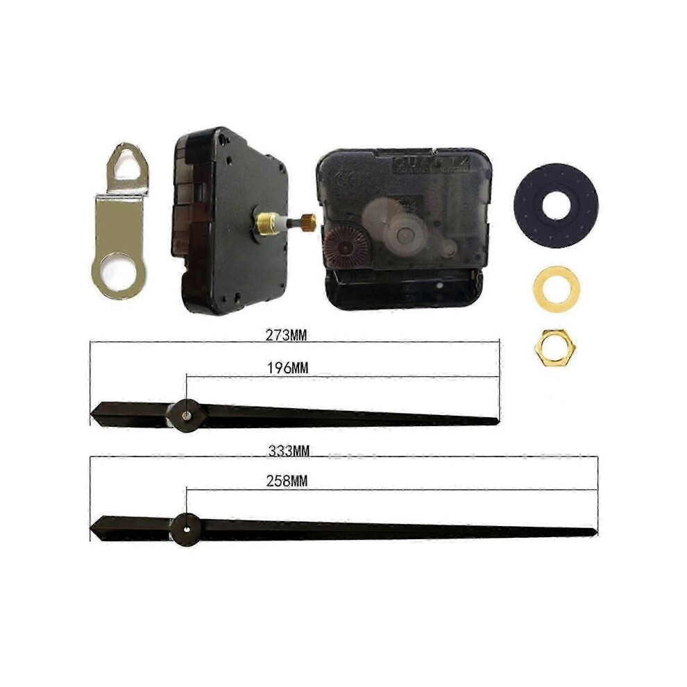 High Torque Quartz Clock Movement Replacement Mechanism 13 Inch Long Hands for DIY Clock Repair Too