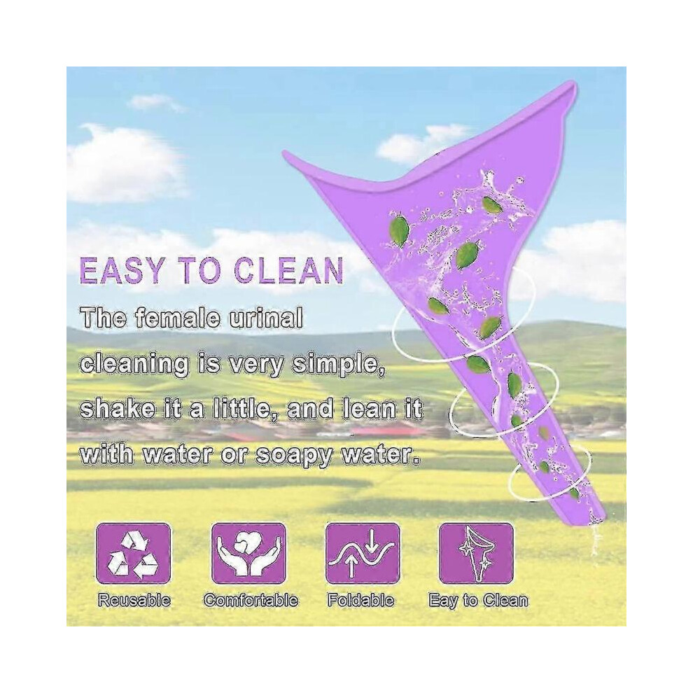 Female Peeing Funnel, 5pcs Heilwiy Female Urinal Portable Standing Piss Funnel