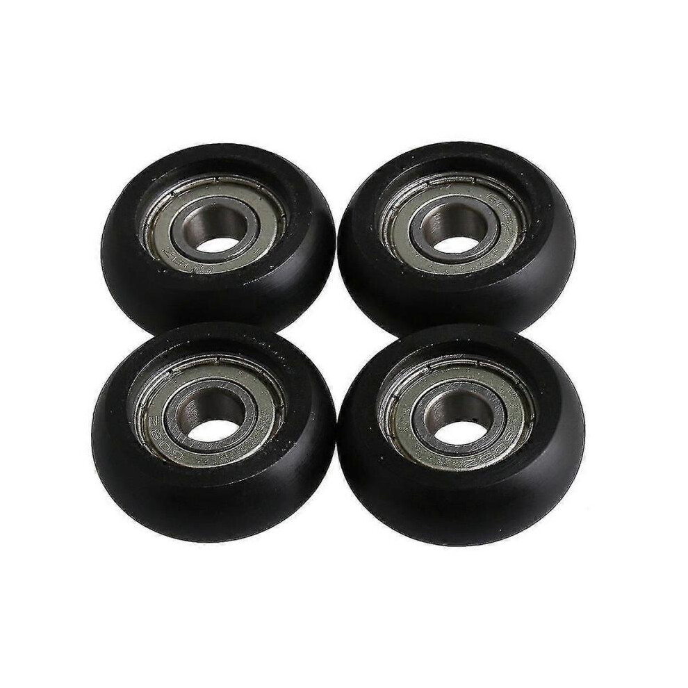4 Sets Black Bearing Steel Guide Pulley Wheel Ball Bearing 8x32x12mm