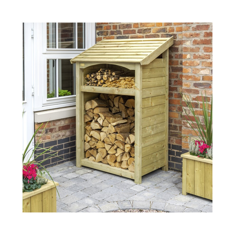 Premium Heritage Single Log Store - Timber - L71 x W112 x H170 cm
