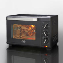 Quest 35389 20 Litre Mini Oven / 6-in-1 Design - Roast, Bake, Grill, Toast, Rotisserie & More / 60 Minute Timer / Adjustable Dial Controls