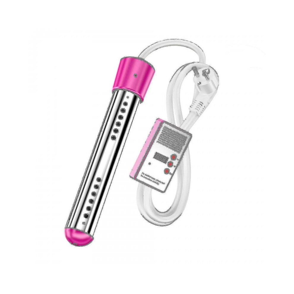 (EU2500W, pink) 3000W Submersible Pool Heater for Bathtub & Swimming Pools, Portable Electric Water Heater with Timer CE Certified