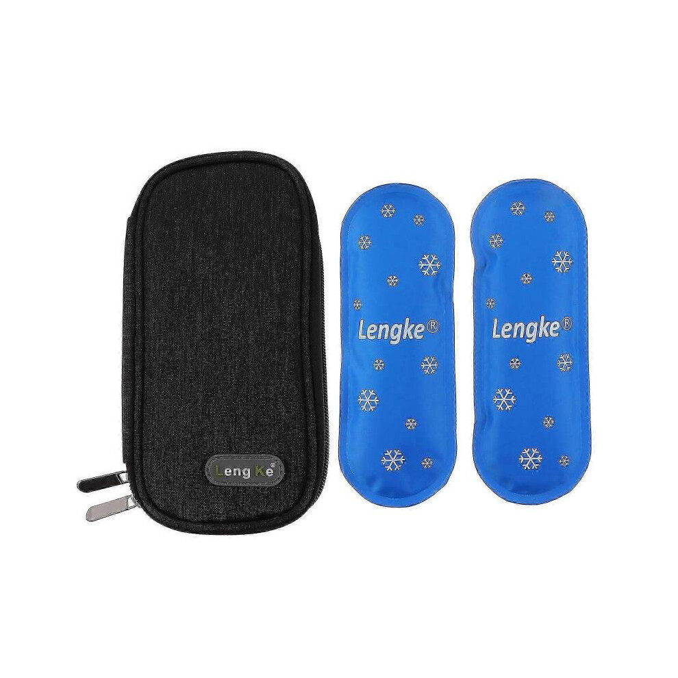 Portable Insulin Cooler Bag Medicine Cooler Bag Cooler Box with 2 Ice Packs